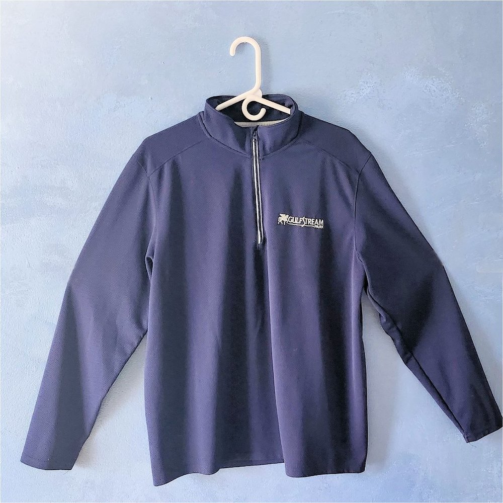 3/4 Zip long sleeve Gulfstream Top in navy blue - excellent condition